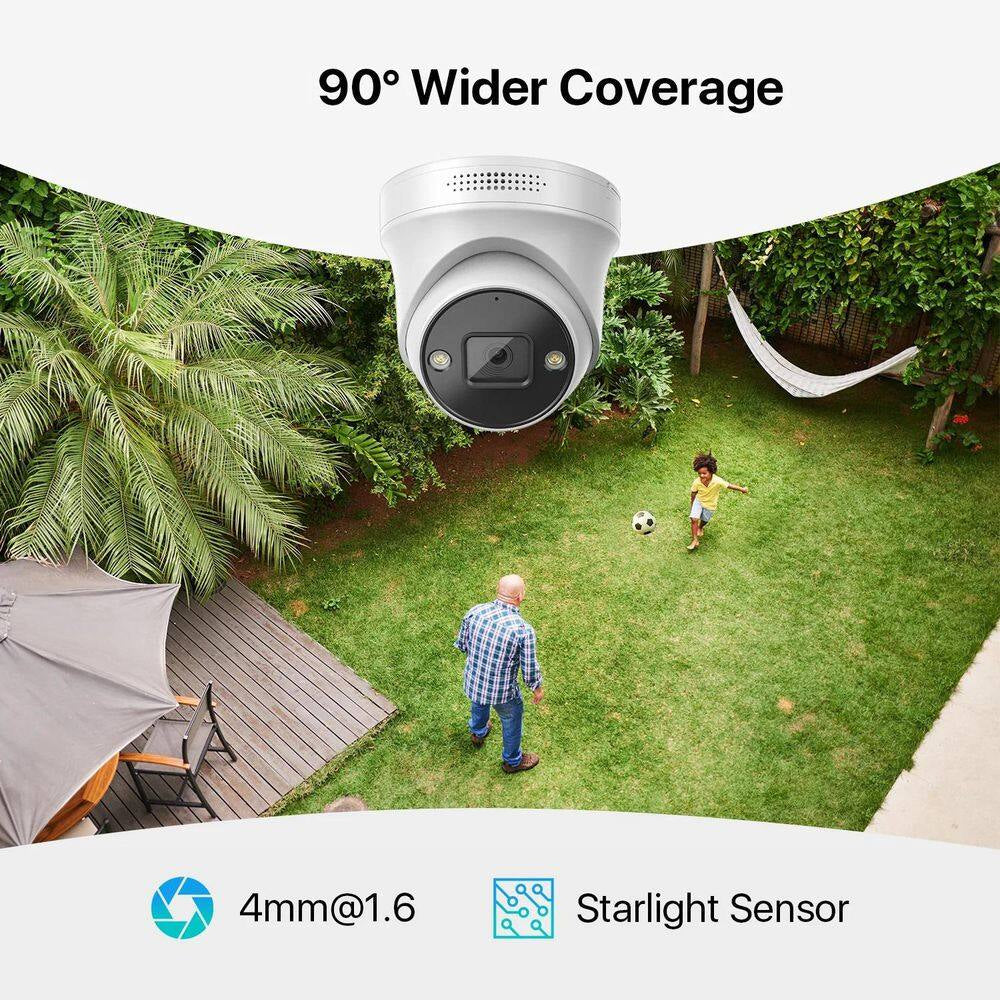 4K UHD 8-Channel 2TB Poe NVR Security Camera System with 8 8MP Wired Spotlight Cameras, Color Night Vision, 2-Way Audio