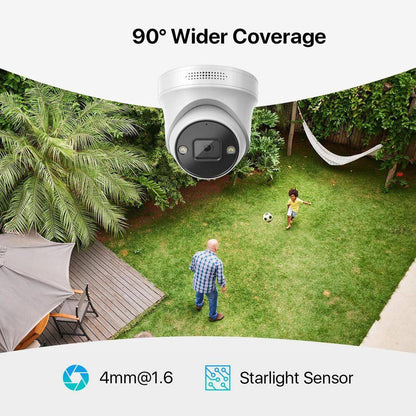 4K UHD 8-Channel 2TB Poe NVR Security Camera System with 8 8MP Wired Spotlight Cameras, Color Night Vision, 2-Way Audio