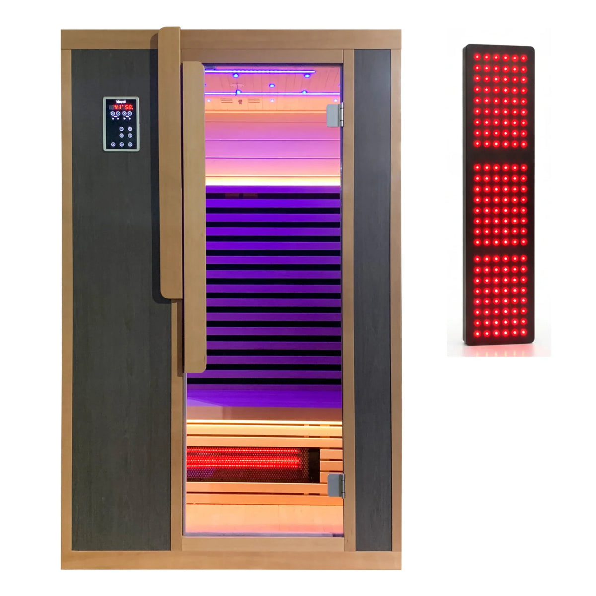 Blisspod Bergen 2-Person Full Spectrum Infrared Sauna with Red Light Therapy