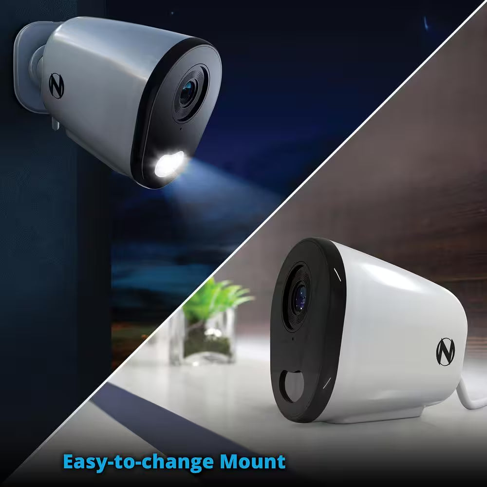 8-Channel 4K 64GB Smart NVR Security Camera System with 3-Plug-In Wireless Spotlight Cameras with 2-Way Audio