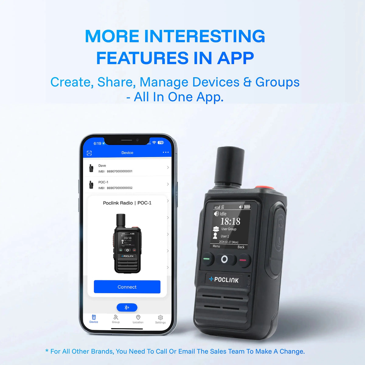 Poclink POC-1 Lite 4G Push-to-Talk Walkie Talkie