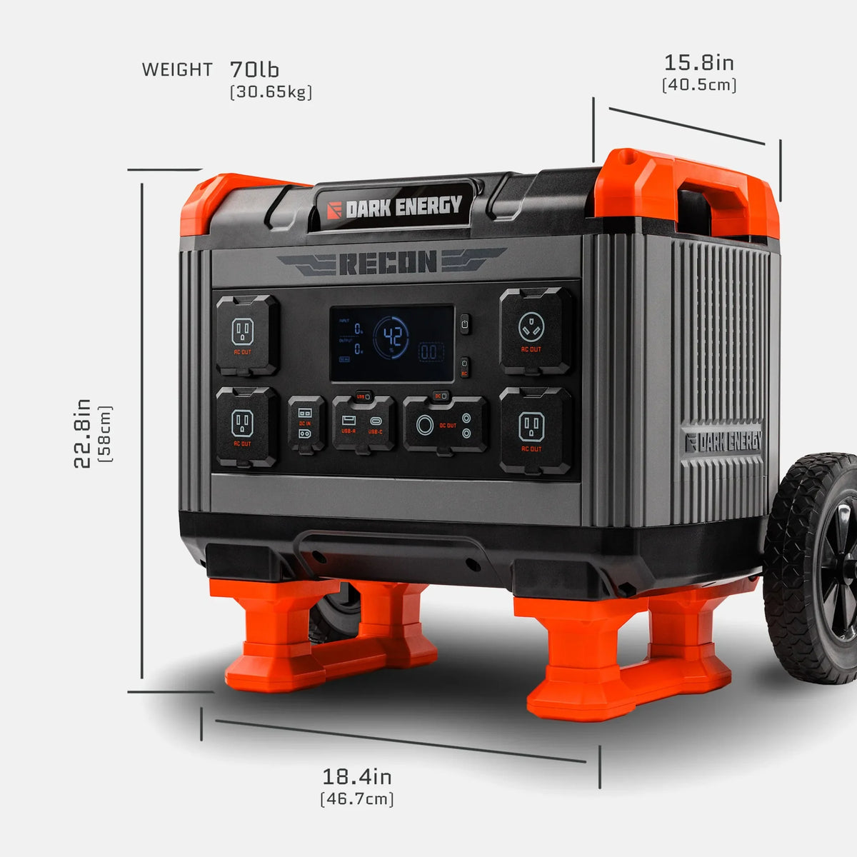 Dark Energy Recon 2000 Portable Power Station, 2016Wh, 2400W