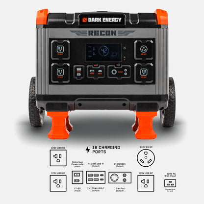 Dark Energy Recon 2000 Portable Power Station, 2016Wh, 2400W